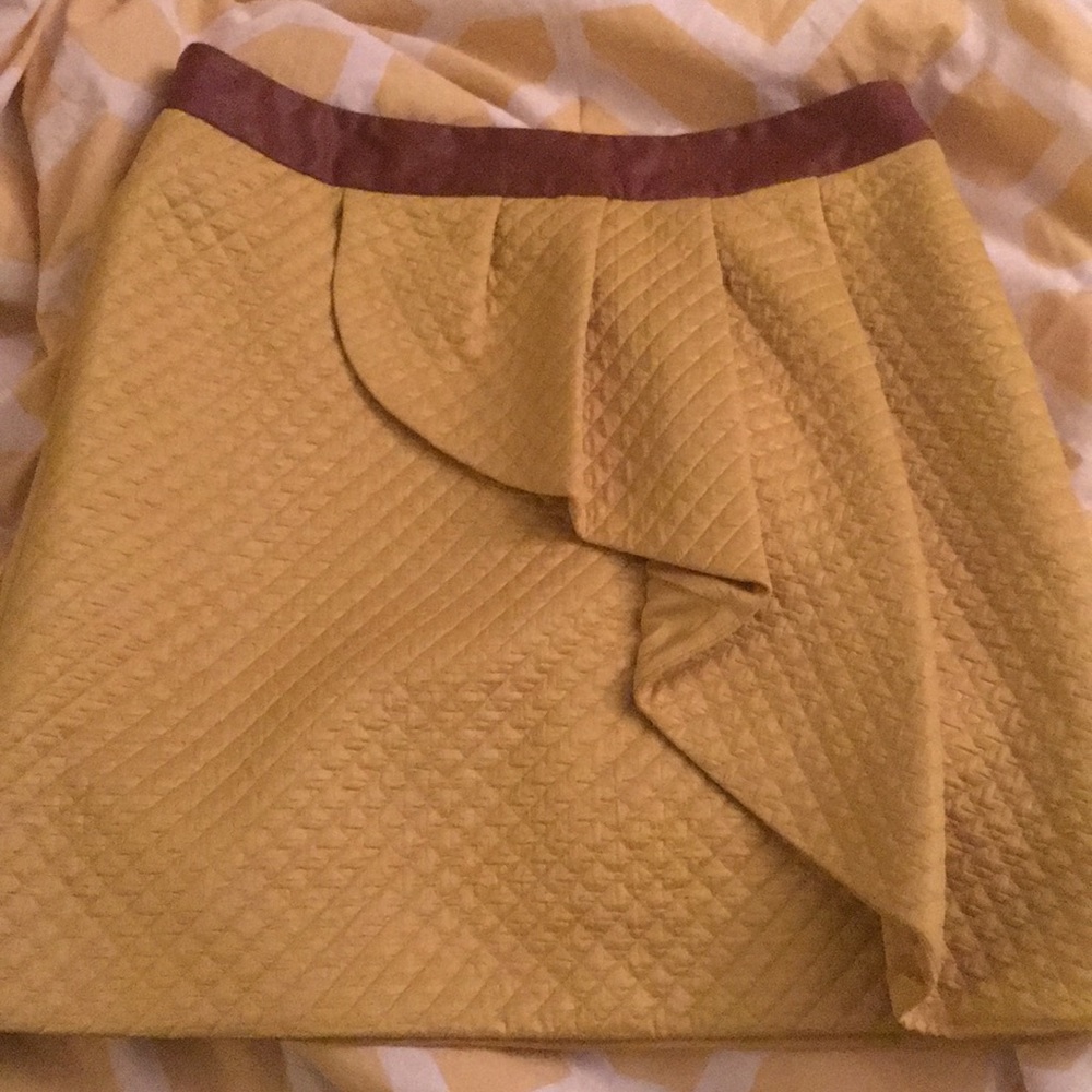 Anthropologie Yellow Skirt